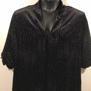 Tan Jay festive open sparkly cardigan